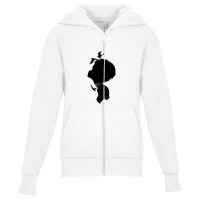 Black Woman With Black Bird Youth Zipper Hoodie | Artistshot