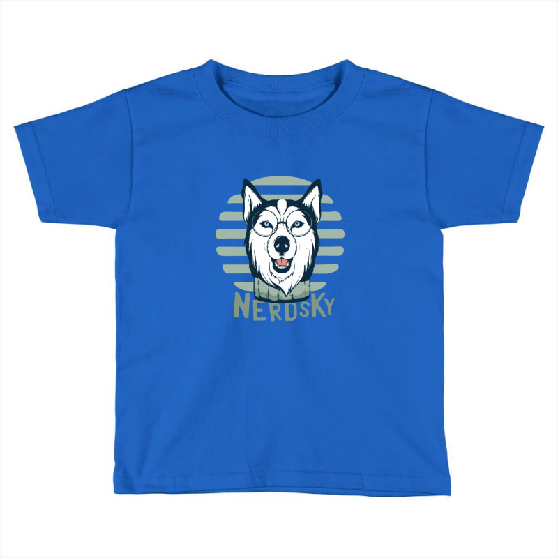 Siberian Husky Dog Nerd Dogs Owner Gift Toddler T-shirt by BLACKSTONE | Artistshot