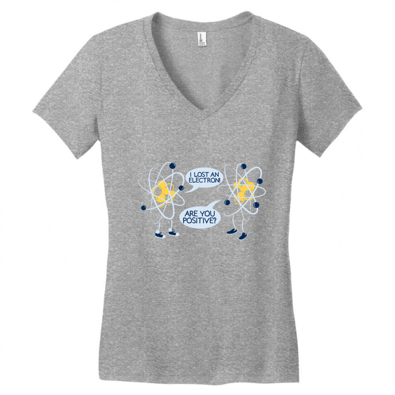 Atom Proton Electron Positive Word Game Women's V-neck T-shirt | Artistshot