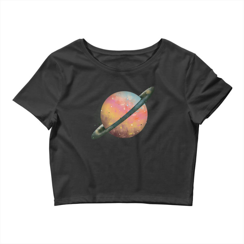 Saturn Watercolor Crop Top by autlu2024 | Artistshot