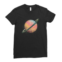 Saturn Watercolor Ladies Fitted T-shirt | Artistshot