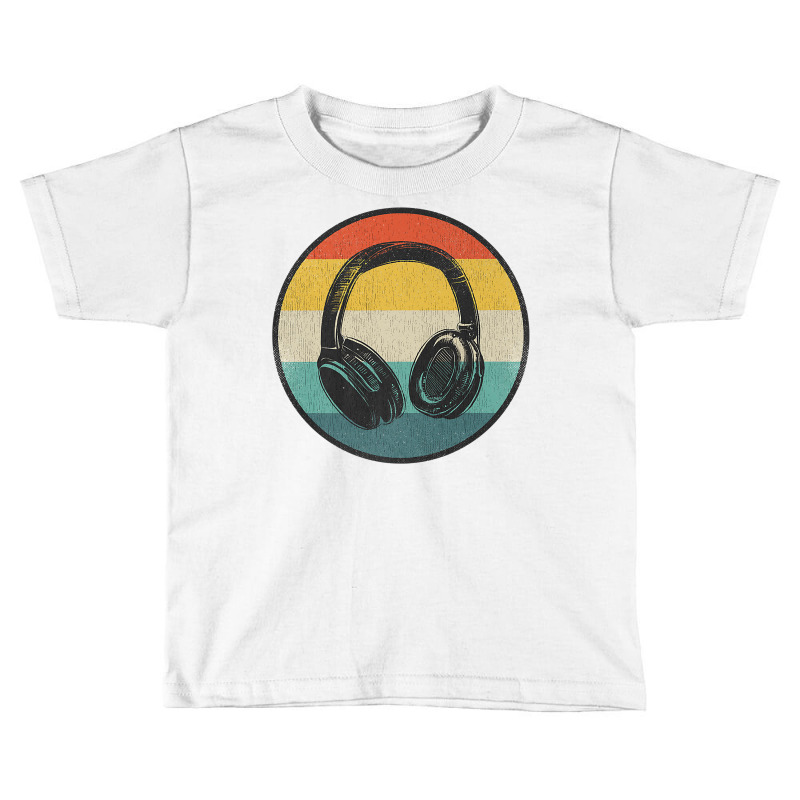 Music Lover Producer Dj Vintage Retro Headphones Premium T Shirt Toddler T-shirt by jermonmccline | Artistshot