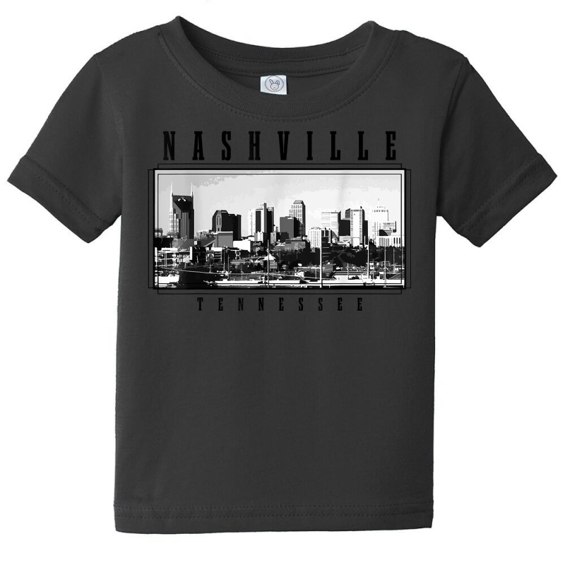 Nashville Tennessee Vintage Skyline Country Music City T Shirt Baby Tee by jermonmccline | Artistshot