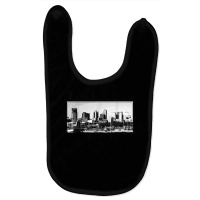 Nashville Tennessee Vintage Skyline Country Music City T Shirt Baby Bibs | Artistshot