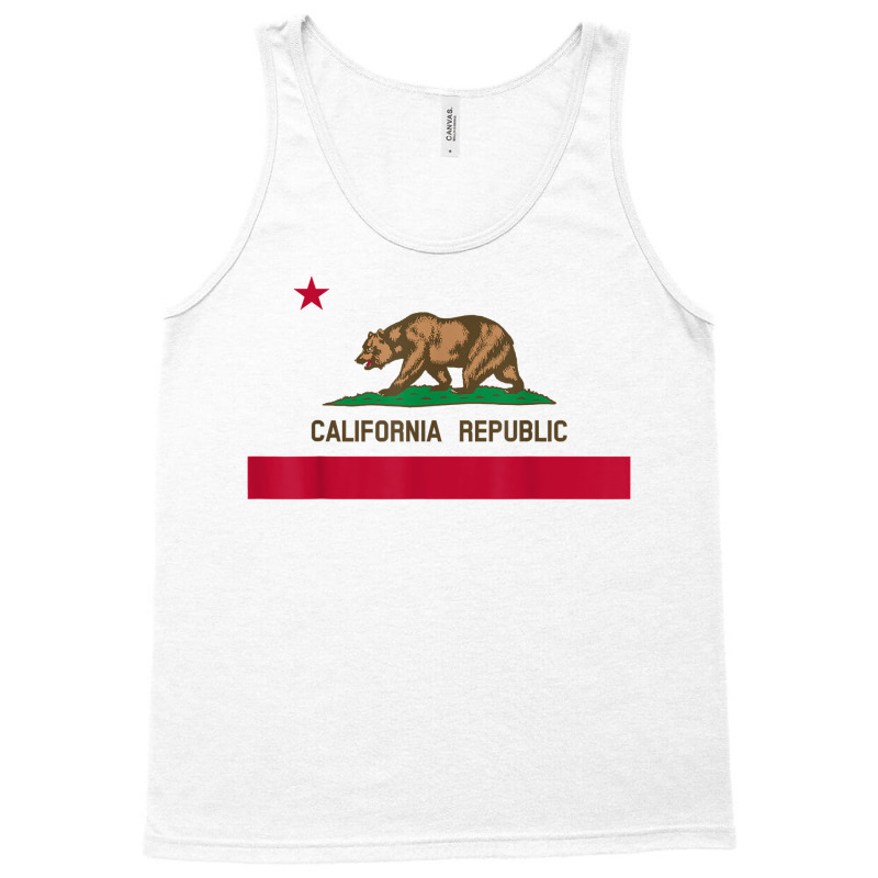 California Republic Flag Patriotic State Travel Usa T Shirt Tank Top by ebertfran1985 | Artistshot