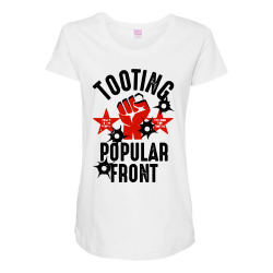 popular front Maternity Scoop Neck T-shirt | Artistshot