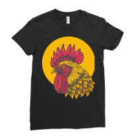 Rooster Yellow Circle T  Shirt Rooster Yellow Circle T  Shirt Ladies Fitted T-shirt | Artistshot