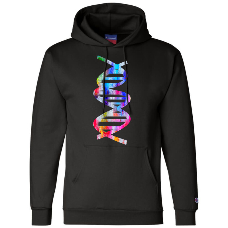 Major And Minor Grooves Dna Double Helix Watercolor Art T Shirt Champion Hoodie by AakritiRosek1997 | Artistshot