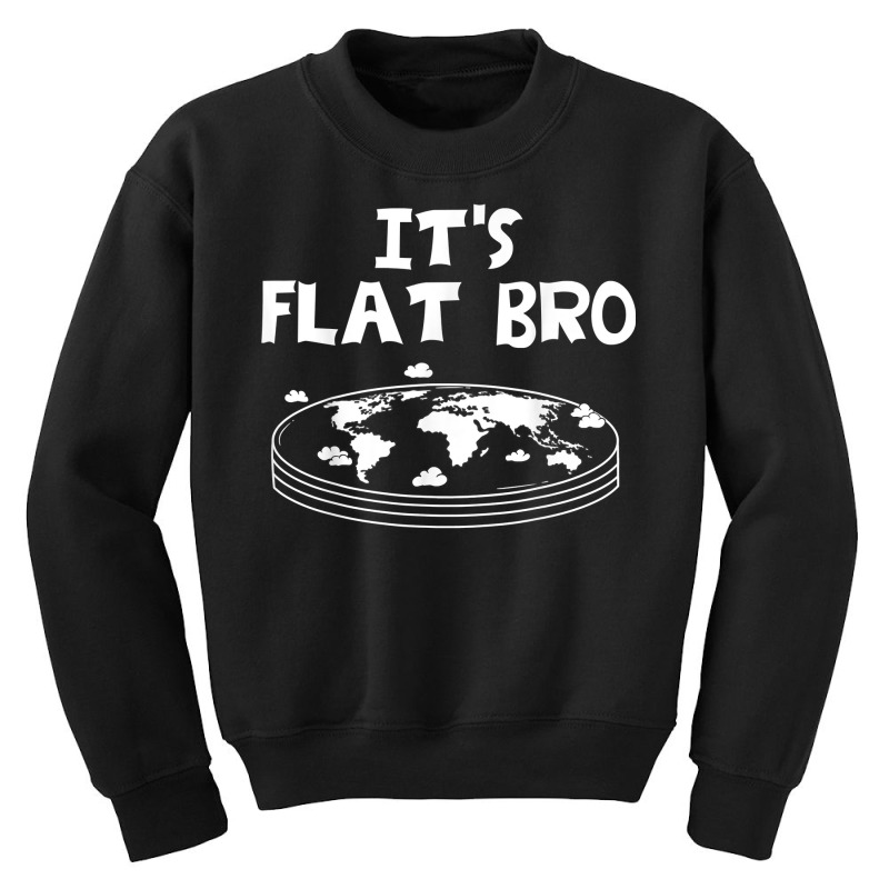 Earth Is Flat Funny World Theory Map T Shirt Youth Sweatshirt | Artistshot