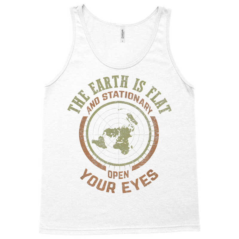 Flat Earth & Stationery Vintage Conspiracy T Shirt Tank Top by darelychilcoat1989 | Artistshot