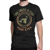 Flat Earth & Stationery Vintage Conspiracy T Shirt Classic T-shirt | Artistshot