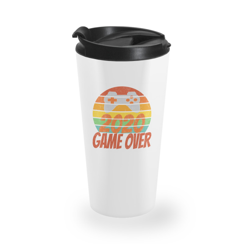 Game Over 2020 Retro Sunset Travel Mug | Artistshot