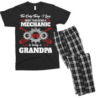 Mens Mechanic Grandpa Machines Car Vehicles Tools Mechanical Gift T Sh Men's T-shirt Pajama Set | Artistshot