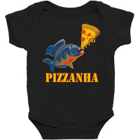 Piranhas Eating Italian Pizza Sticker Baby Bodysuit | Artistshot