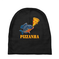 Piranhas Eating Italian Pizza Sticker Baby Beanies | Artistshot