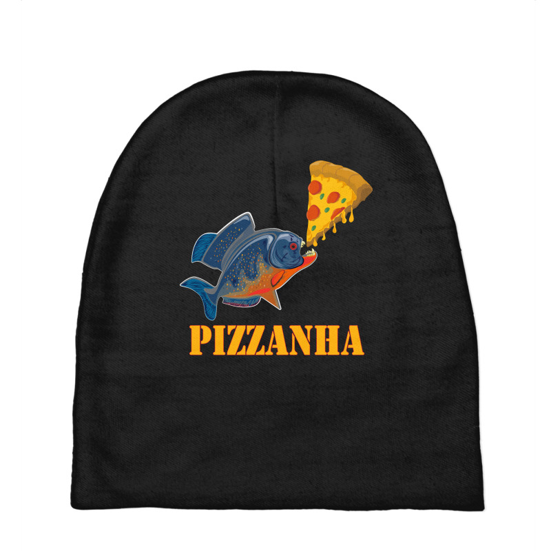 Piranhas Eating Italian Pizza Sticker Baby Beanies | Artistshot