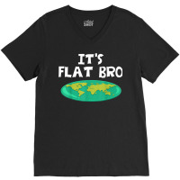 Earth Is Flat Funny World Theory Map T Shirt V-neck Tee | Artistshot