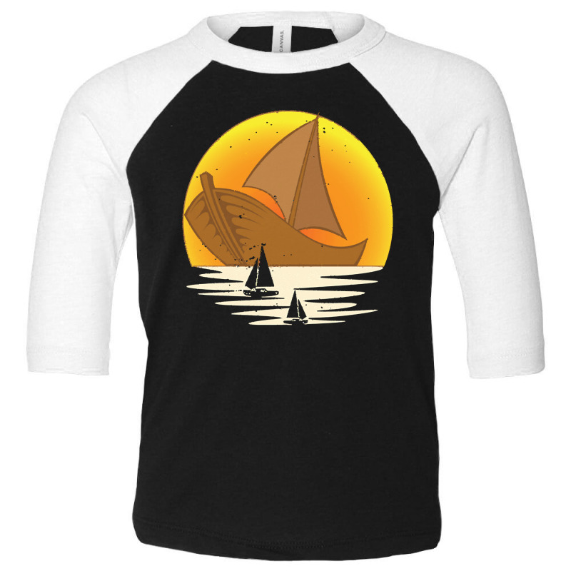 Sailing T  Shirt Skipper Sea Sunset Sail Boat Sailor Sailing T  Shirt Toddler 3/4 Sleeve Tee | Artistshot