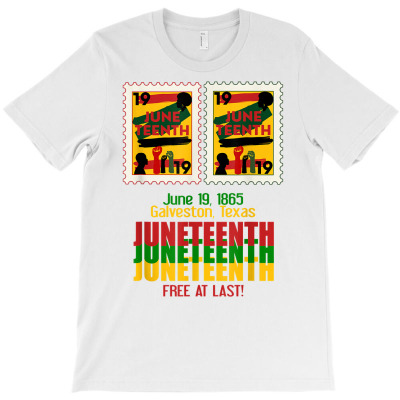 Junteenth Commemorative Stamps Black History Emancipation T Shirt T-shirt Designed By Stoutsal