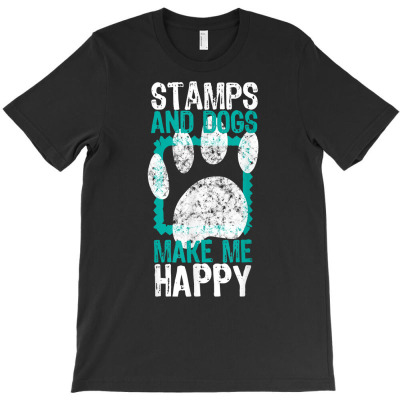 Stamps & Dogs Stamp Collecting T Shirt T-shirt Designed By Stoutsal