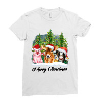 Merrry Christmas Animal Ladies Fitted T-shirt | Artistshot