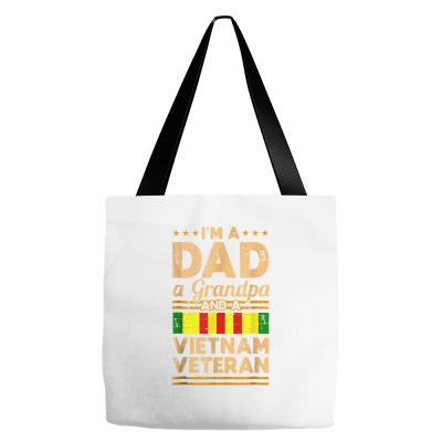 Dad Grandpa Vietnam Veteran Vintage Father's Day T Shirt Tote Bags Designed By Edenkait