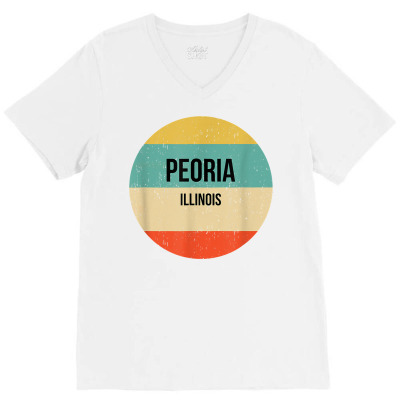 Peoria Illinois Shirt  Peoria T Shirt V-neck Tee Designed By Mendosand