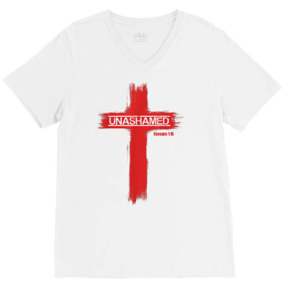 Unashamed Christianity Romans 116 T Shirt V-neck Tee Designed By Valenlayl