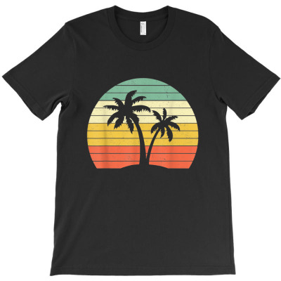 Palm Tree  Vintage Retro Style Tropical Beach T-shirt Designed By Nguyen Van Thuong