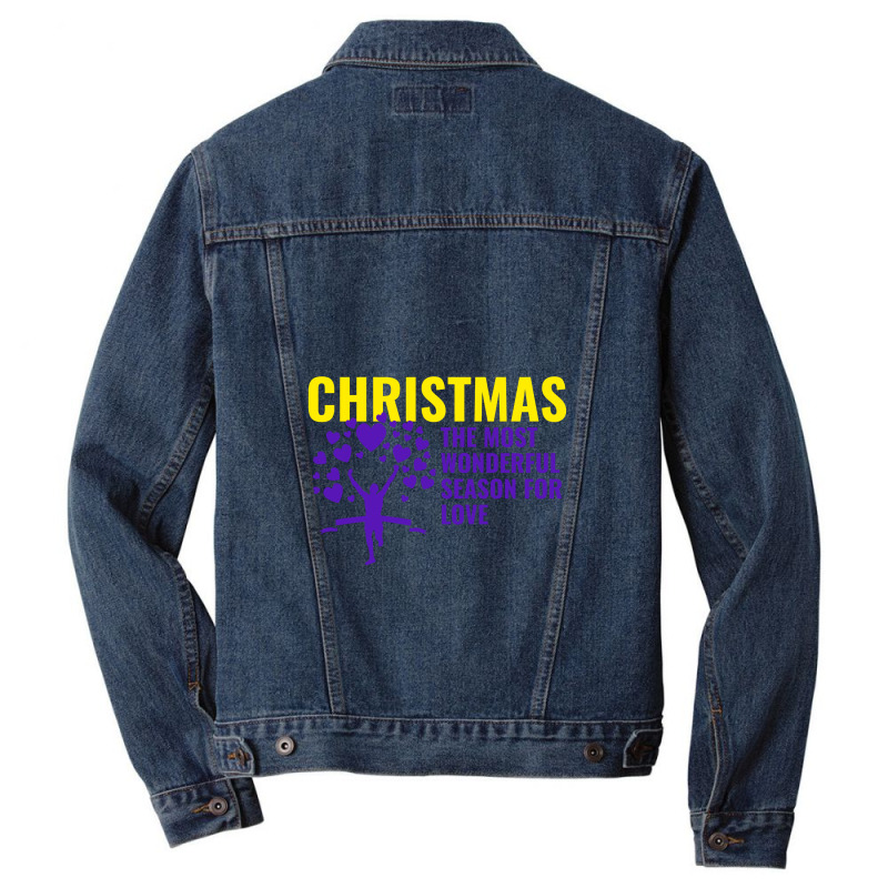 Christmas The Most Wonderful Season For Love Men Denim Jacket by Perfect Designers | Artistshot