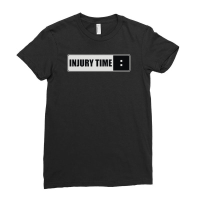 Injury Time Ladies Fitted T-shirt Designed By Mdk Art