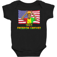 Juneteenth T  Shirt1865   Freedom Arrived   Black History Month Junete Baby Bodysuit | Artistshot