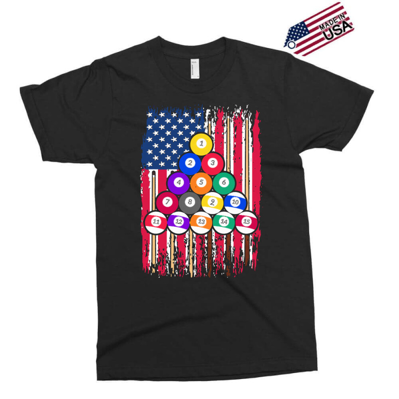 Billiard T  Shirt U S Flag Snooker Player American Pool Billiard T  Sh Exclusive T-shirt | Artistshot