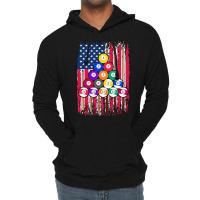 Billiard T  Shirt U S Flag Snooker Player American Pool Billiard T  Sh Lightweight Hoodie | Artistshot