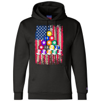 Billiard T  Shirt U S Flag Snooker Player American Pool Billiard T  Sh Champion Hoodie | Artistshot