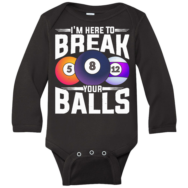 Billiard T  Shirt8 Ball Pool Player Funny Snooker Billiard T  Shirt Long Sleeve Baby Bodysuit | Artistshot