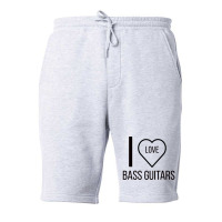 I Love Bass Guitars Fleece Short | Artistshot