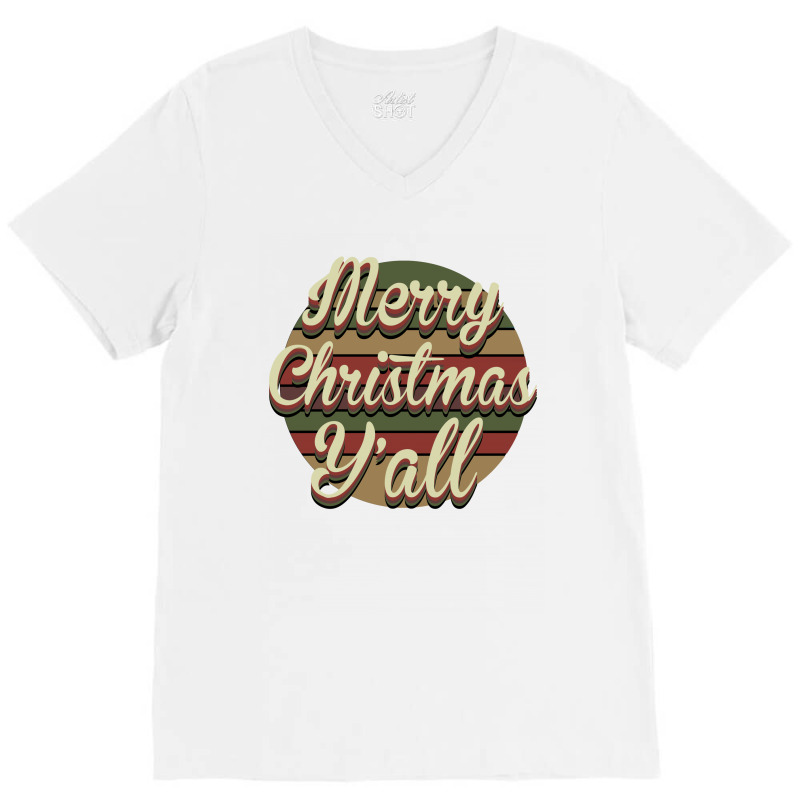 Merry Christmas Y'all V-Neck Tee by Bettercallsaul | Artistshot