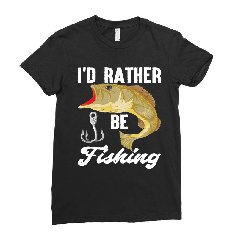 Fishing T  Shirt Fisherman Angle Fish Lover Funny Fishing T  Shirt Ladies Fitted T-Shirt by osvaldo8495 | Artistshot