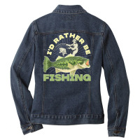 Fishing T  Shirt Fisherman Angling Hobby Fish Funny Fishing T  Shirt Ladies Denim Jacket | Artistshot