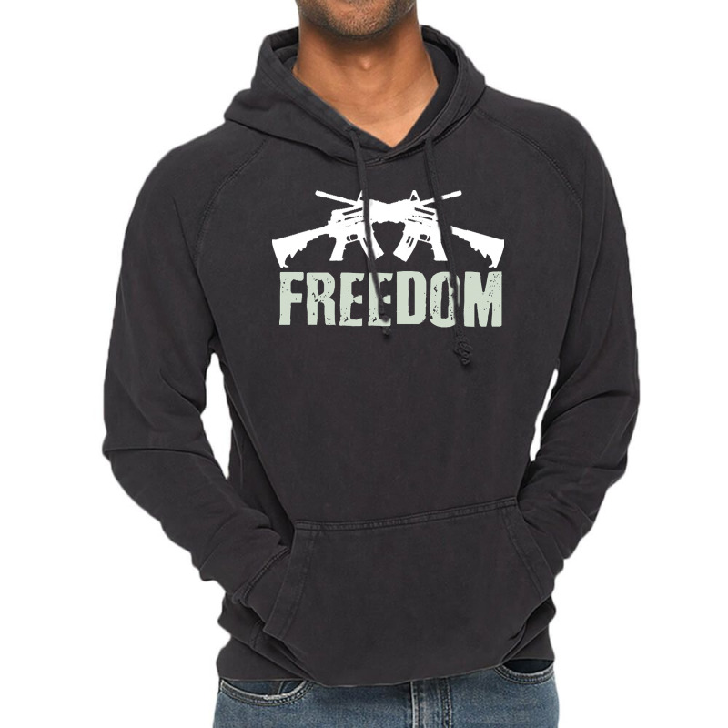 Independence Day T  Shirt Freedom Crossed M4 A1 Machine Guns For Veter Vintage Hoodie | Artistshot