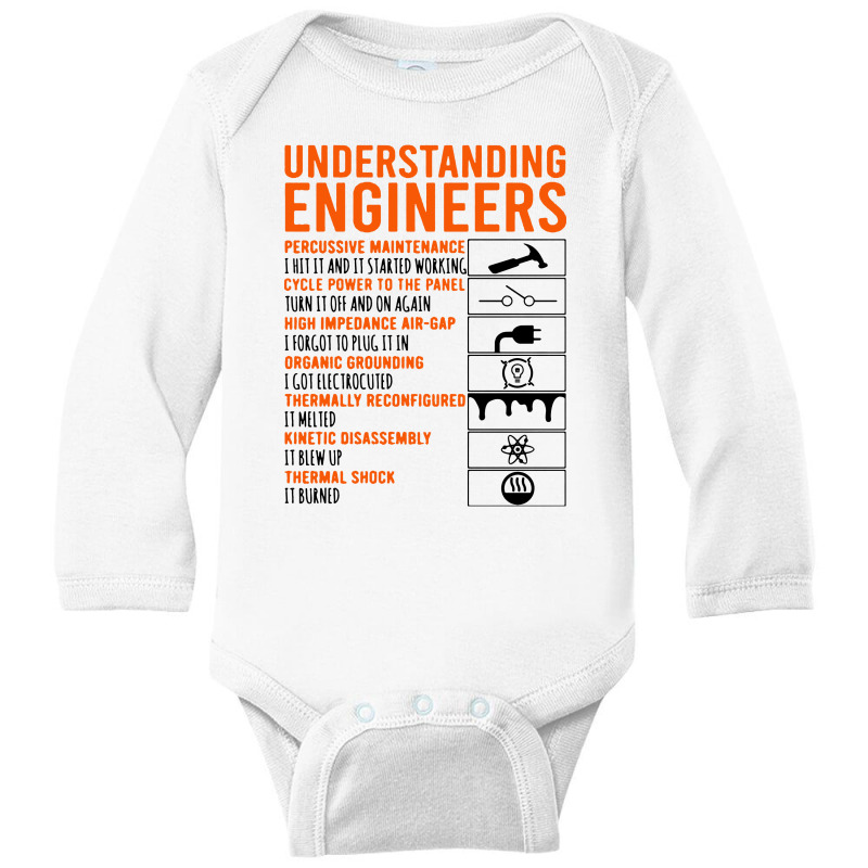 Understanding Engineers Long Sleeve Baby Bodysuit by Leona Art | Artistshot