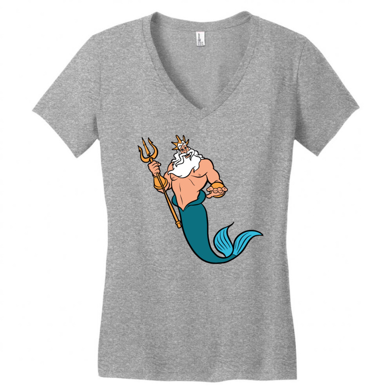 King Triton Women's V-Neck T-Shirt by mukidey | Artistshot