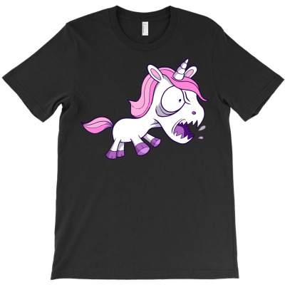 Angry Unicorn T-shirt Designed By Mdk Art