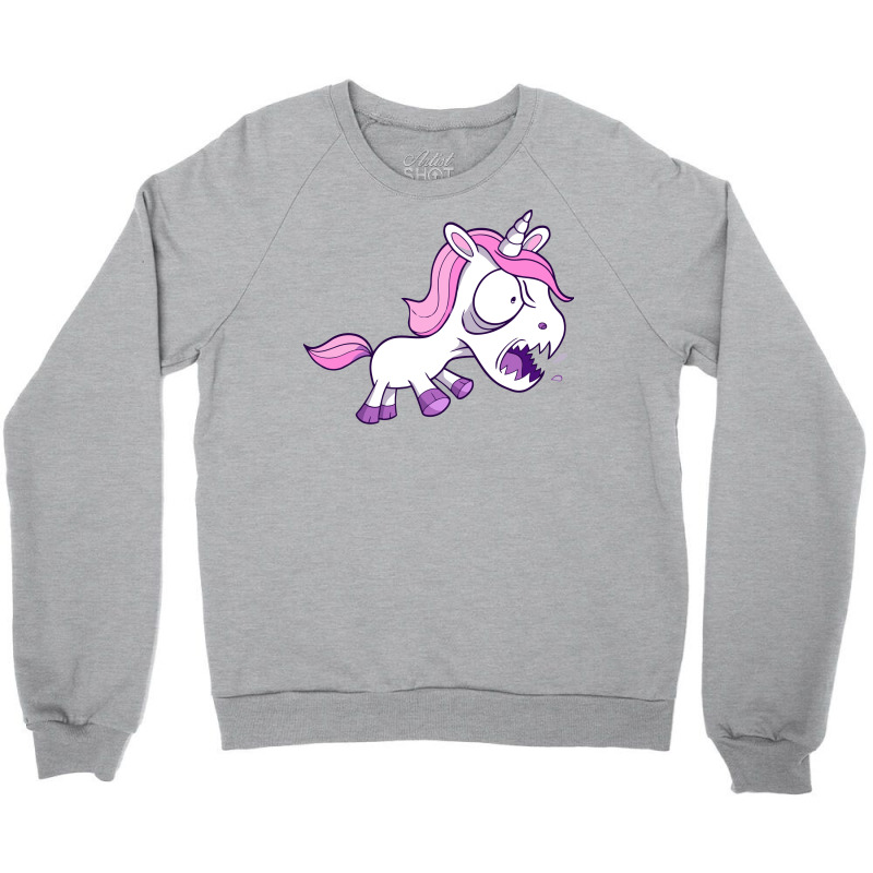 Angry Unicorn Crewneck Sweatshirt | Artistshot