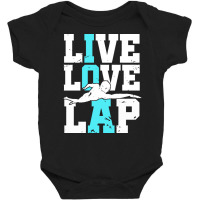 Swimming T  Shirt Live Swimming Pool Lap Love Swim Water Sports Swimme Baby Bodysuit | Artistshot