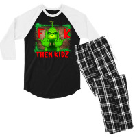 Fuck Them Kids Grinch Men's 3/4 Sleeve Pajama Set | Artistshot