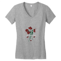 Ad Boys Club Red Roses Aesthetic Soft Grunge Punk Goth Eboy Women's V-neck T-shirt | Artistshot