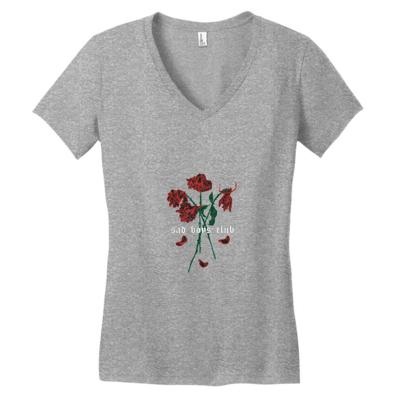 Ad Boys Club Red Roses Aesthetic Soft Grunge Punk Goth Eboy Women's V-neck T-shirt | Artistshot