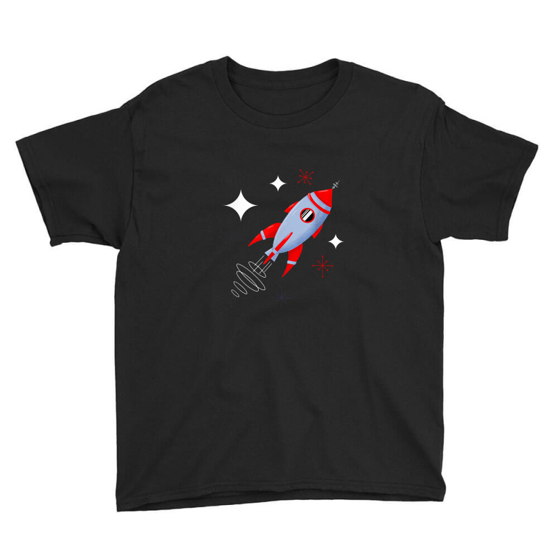 Atomic Rocket Retro Mid Century Modern Futuristic Spaceship Youth Tee by bajajbajuji | Artistshot